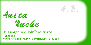 anita mucke business card